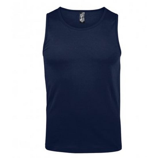 SOLS Mens Justin Sleeveless Tank / Vest Top (French Navy) - Image 1
