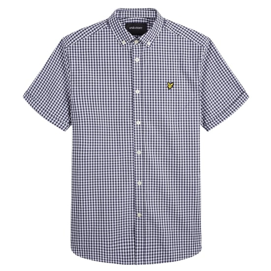 Camisa Gringham azul marino de manga corta de Lyle & Scott - Image 1