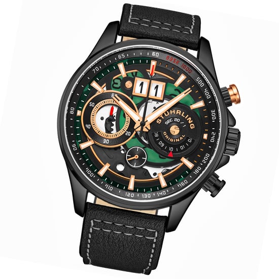 Black Ace Aviator Chronograph & Tachymeter Quartz 45mm - Image 2