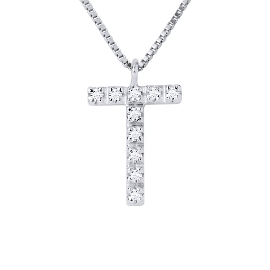 DIADEMA - Necklace with Diamonds - T - White Gold
