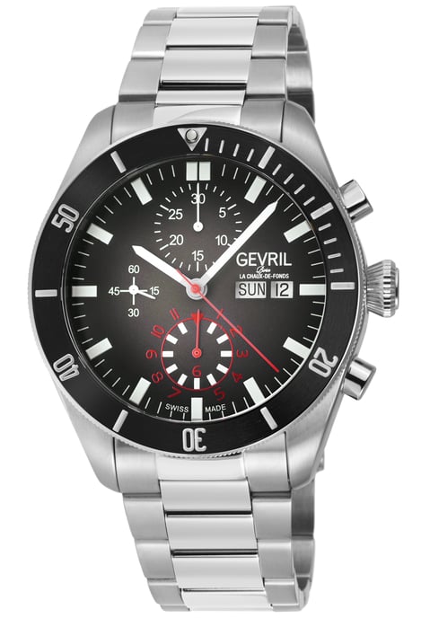 Gevril Yorkville Chronograph 48620B Swiss Automatic ETA 7750 Watch