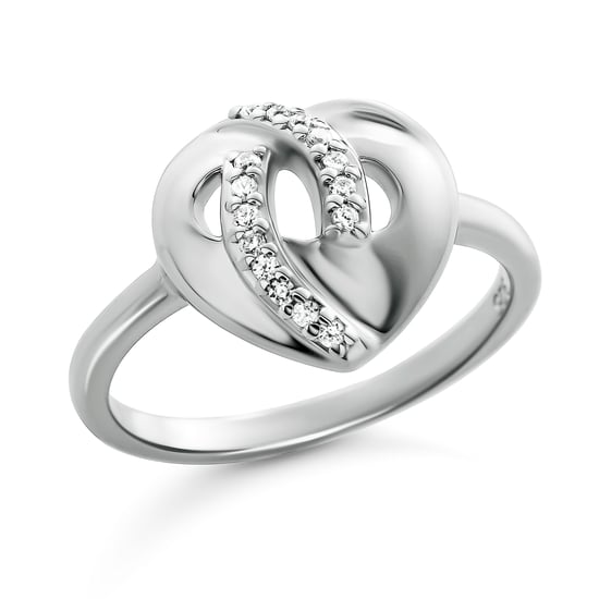 Orphelia 'Amore' Women's 925 Sterling Silver Ring - Silver ZR-7577 - Image 2