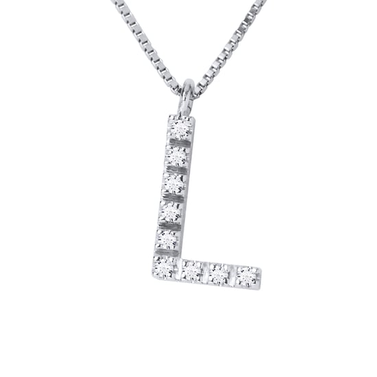 DIADEMA - Necklace with Diamonds - L - White Gold