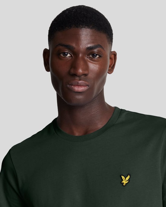 Camiseta verde azulado con logo en el pecho de Lyle & Scott - Image 4