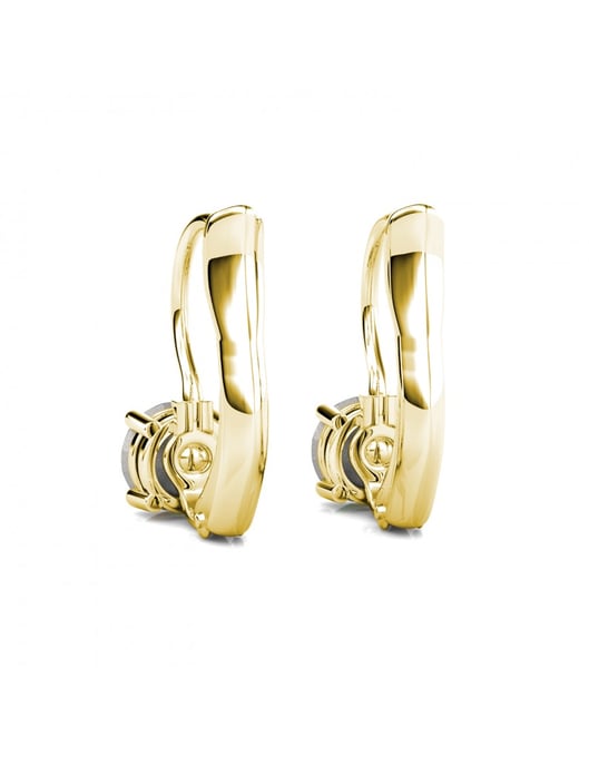 Pendientes Redondos - Oro y Cristal - Image 5