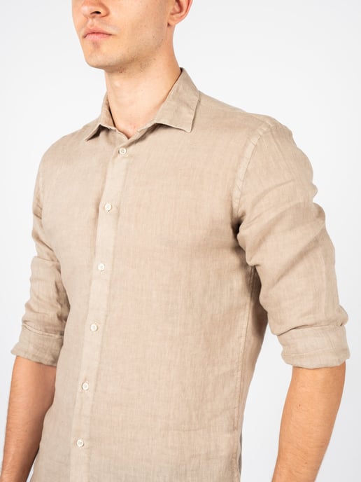 Camisa Xagon Man Lino Hombre Beige - Image 5