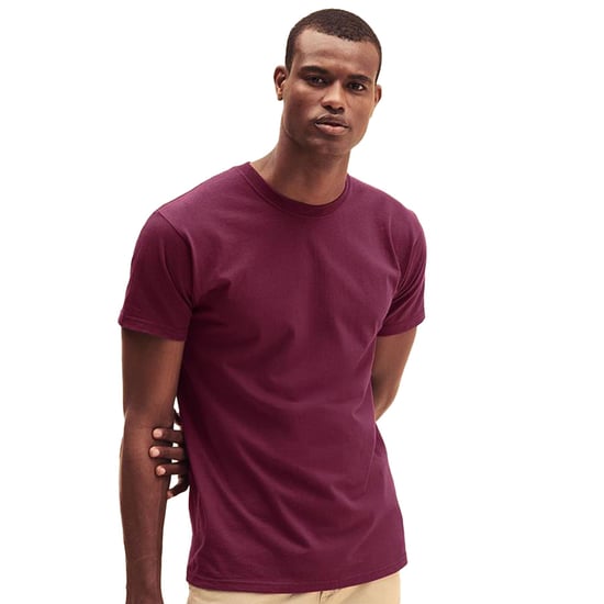 Fruit Of The Loom | Mens Crew Neck Short Sleeve T-Shirt-Burgundy (5 Pack) - Image 1