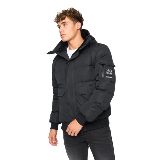 Crosshatch Mens Milwaka Bomber Jacket (Black) - Image 3
