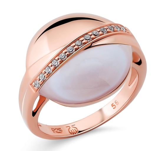 Orphelia 'Moragene' Women's 925 Sterling Silver Set: Necklace + Earrings + Ring - Rose SET-7506/RG - Image 4