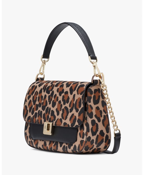 Phoebe Spotted Leopard Printed Small Flap Crossbody