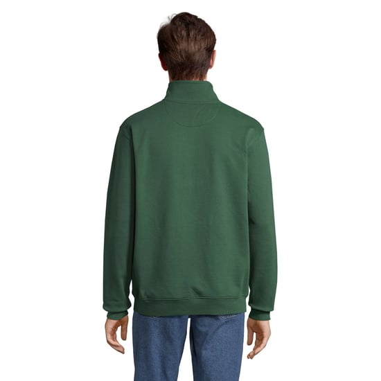 SOLS Unisex Adult Conrad Quarter Zip Sweatshirt (Bottle Green) - Image 2