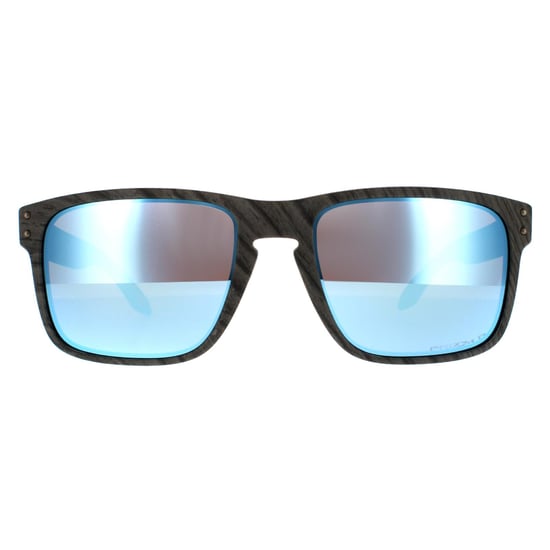 Gafas de sol polarizadas Oakley Rectangle para hombres con diseño de madera Prizm Deep Water - Image 1