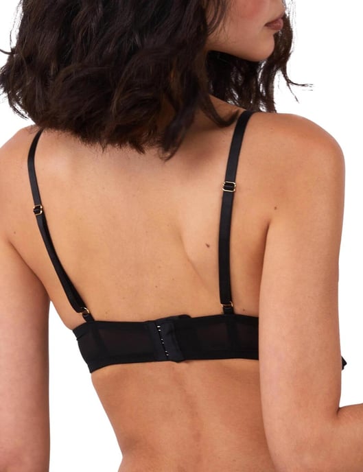 Playful Promises Yva Balcony Bra  -  Black