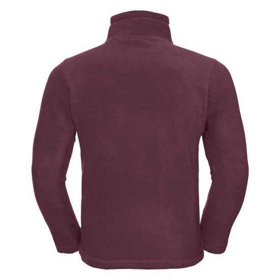 Russell Mens Quarter Zip Outdoor Fleece Top (Burgundy) - Image 2