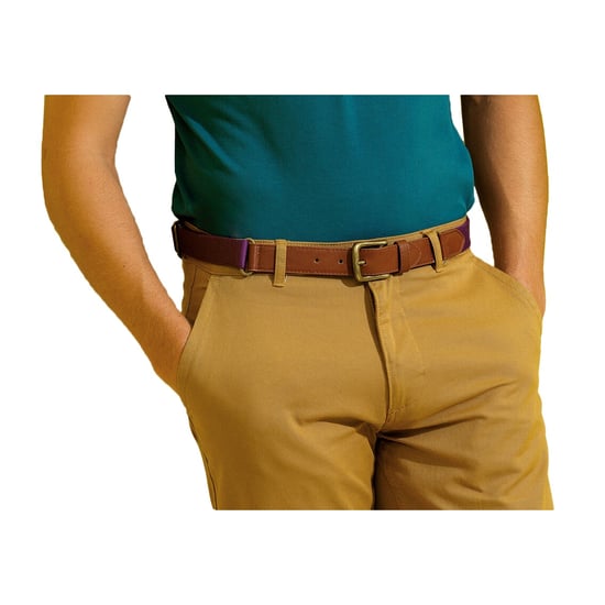 Asquith & Fox Mens Faux Leather And Canvas Belt (Purple) - Image 2