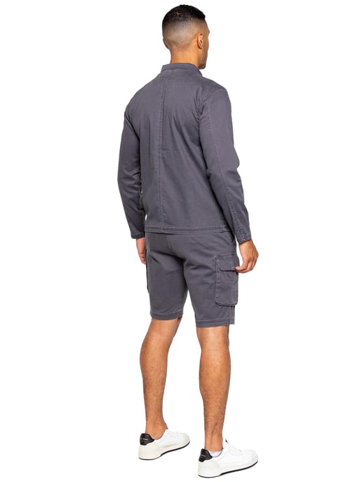 Enzo | Chándal con pantalón corto para hombre - Gris - Image 3