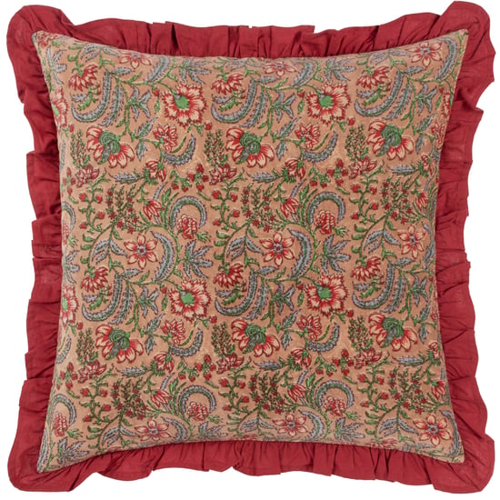 Cojín de algodón terciopelo floral con relleno de poliéster Paoletti Haven - Image 1