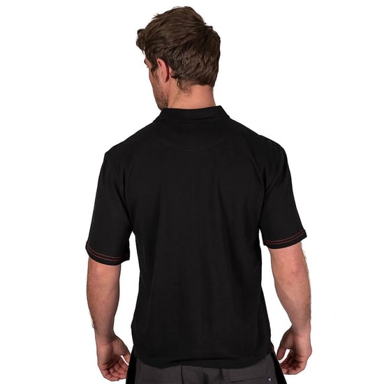 Lee Cooper Mens Pique Polo Shirt (Black) - Image 4