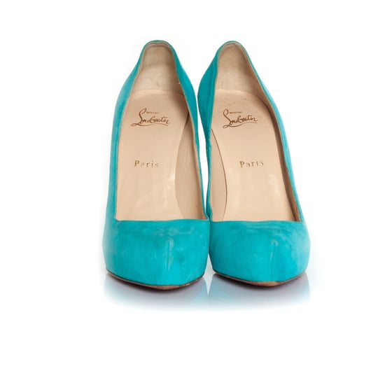 Turquoise suede pumps - Image 6