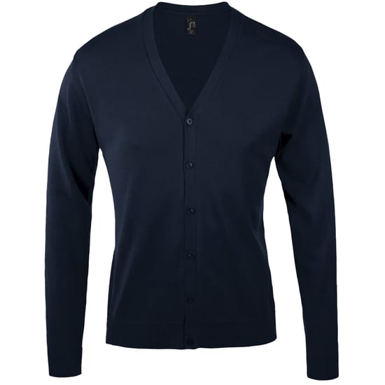 SOLS Mens Golden V Neck Cardigan (Navy) - Image 1