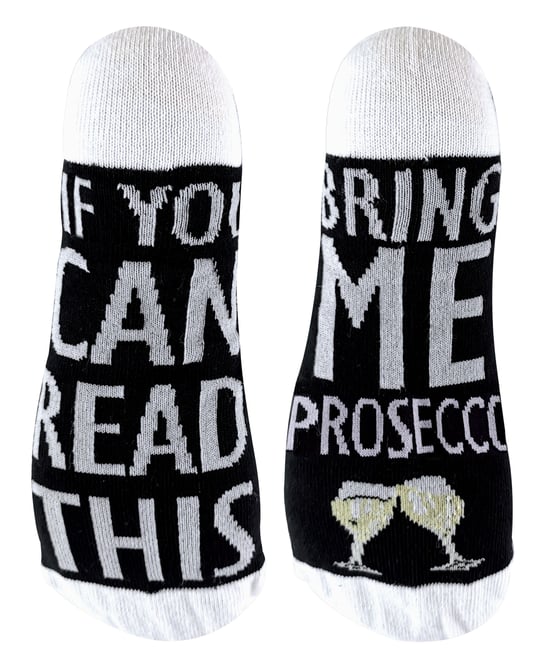 If You Can Read This Socks Tráeme calcetines Prosecco - Image 1
