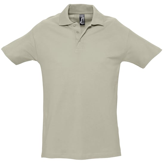 SOLS Mens Spring II Short Sleeve Heavyweight Polo Shirt (Khaki) - Image 1
