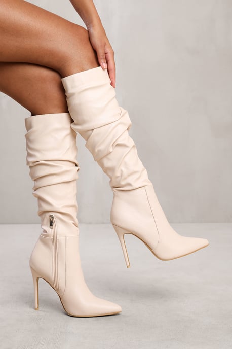 Wheres That From Womens 'Amelia' Below Knee High Heel Slouch Boot