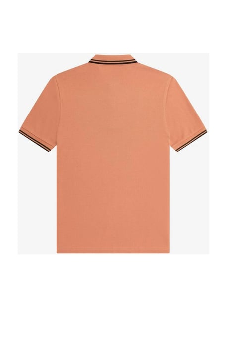 Polo negro rosa óxido con cuello con ribete doble de Fred Perry - Image 2