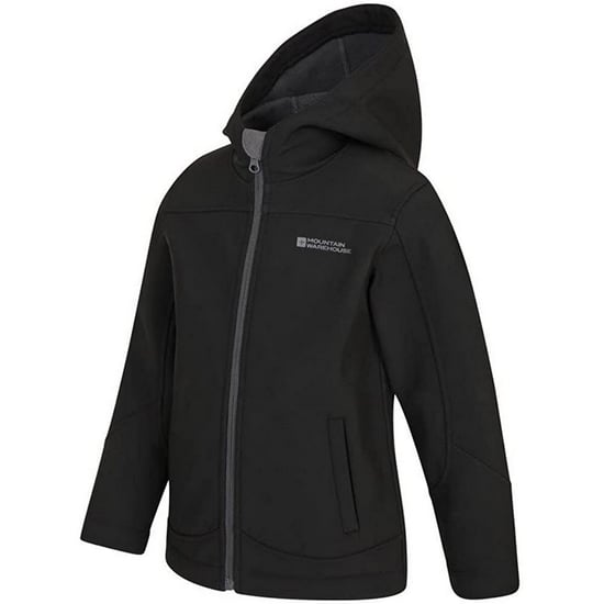 Mountain Warehouse Childrens/Kids Exodus Water Resistant Soft Shell Jacket (Black) - Image 3