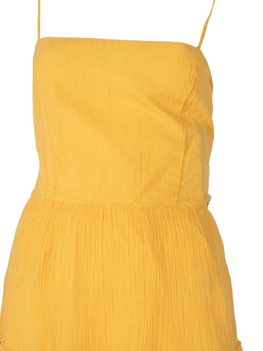 Guess Dress Lace Up Woman's Yellow