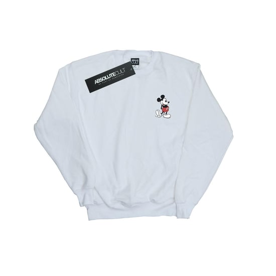Disney Mens Mickey Mouse Kickin Retro Chest Sweatshirt (White) - Image 1