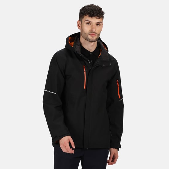 Regatta Mens X-Pro Exosphere II Softshell Jacket (Black/Magma Orange)