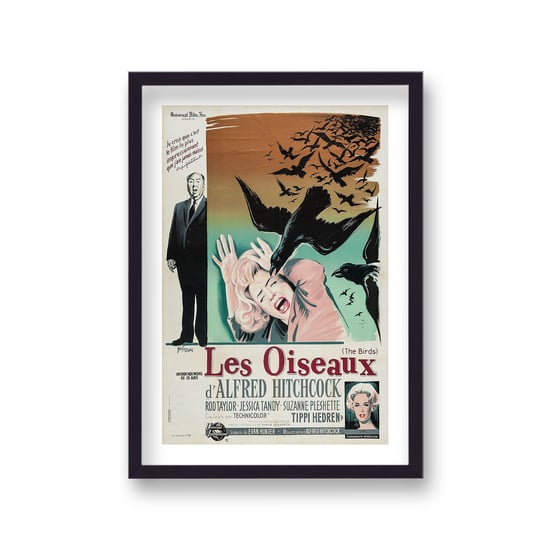 Alfred Hitchcock's The Birds Vintage Movie Poster French