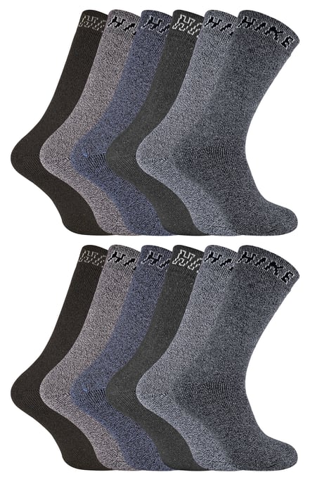 12 Pares de Calcetines de Senderismo Acolchados para Hombre | Sock Snob | Calcetines Transpirables para Caminar - Pack 2 - Image 1