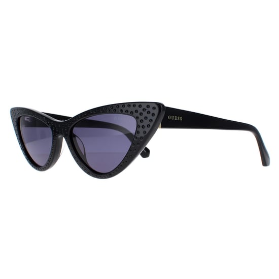 Guess Cat Eye Womens Shiny Black Smoke  GU7810