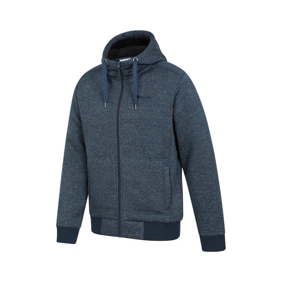 Mountain Warehouse Mens Nevis II Faux Fur Hoodie (Dark Blue) - Image 3