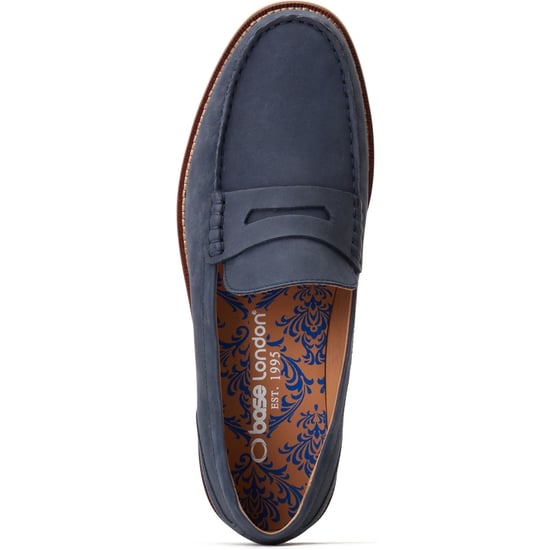 Base London Garfield Leather Men's Navy Loafers - Image 4