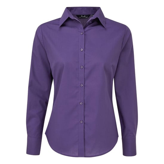 Premier Womens/Ladies Long-Sleeved Shirt (Purple) - Image 1