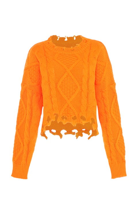 Mymo Knitted pullover women orange - Image 1