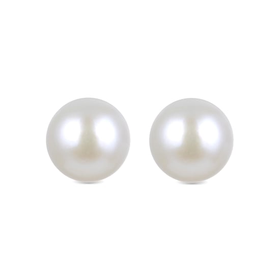 Pendientes Luxenter, básico de plata de ley 925 y perla blanca con acabado en baño de rodio - Image 1
