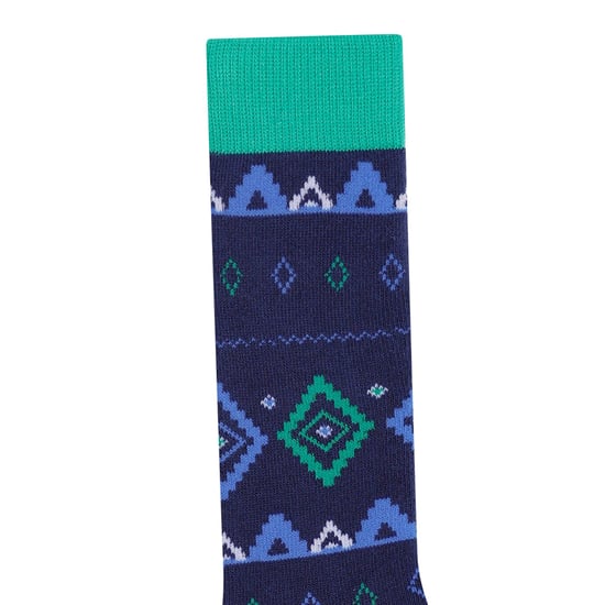 Dare 2B Childrens/Kids Fair Isle Ski Socks (Vivid Green/Moonlight Denim) - Image 3