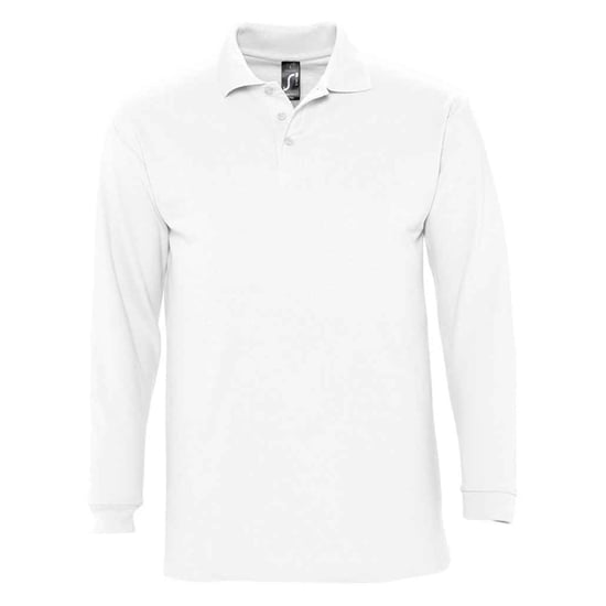 SOLS Unisex Adult Winter II Long-Sleeved Polo Shirt (White) - Image 1