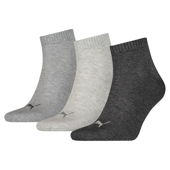 Puma Unisex Adult Quarter Training Ankle Socks (Pack of 3) (Grey) - Image 1