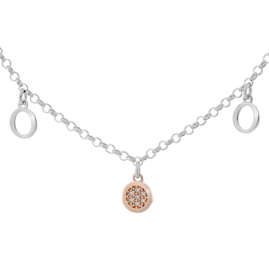 Orphelia 'Maite' Women's 925 Sterling Silver Bracelet - Silver/Rose ZA-7376 - Image 3