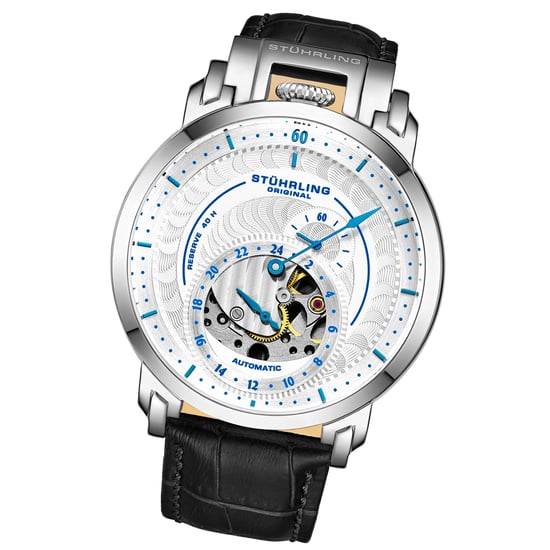 Silver and Blue Automatic 44mm Skeleton - Image 2