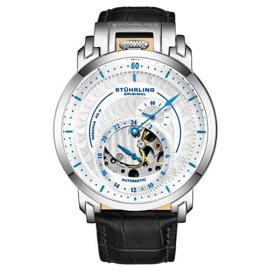 Silver and Blue Automatic 44mm Skeleton - Image 1