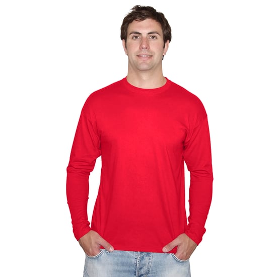 Fruit Of The Loom Mens R Long-Sleeved T-Shirt (Red) - Image 3