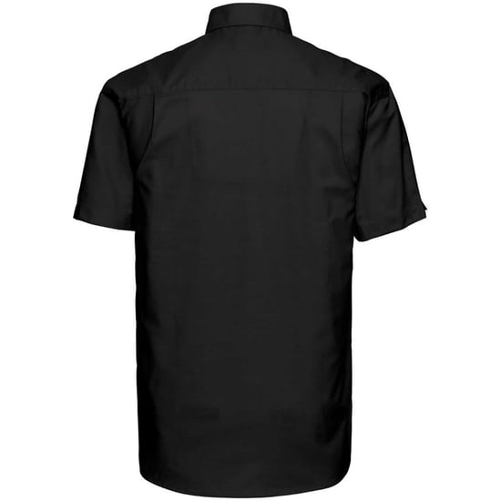 Russell Collection Mens Short Sleeve Easy Care Oxford Shirt (Black) - Image 2