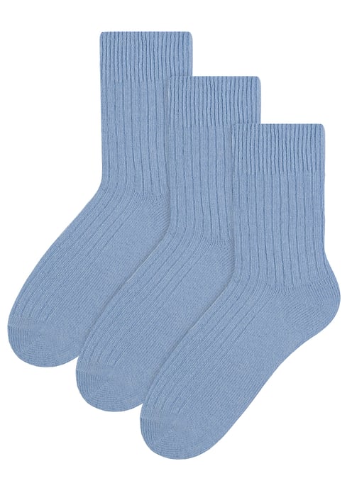 3 Pares de Calcetines de Vestir de Lana para Mujer | Steven | Ladies Breathable Cushioned Socks - Azul - Image 1