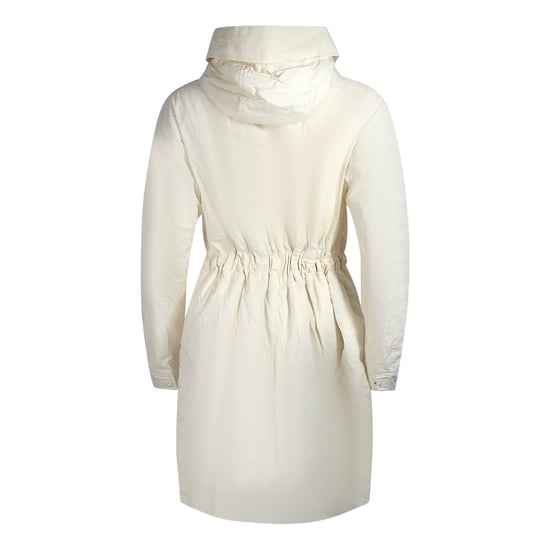 Parajumpers Eulalia Moonbeam White Hooded Padded Long Jacket